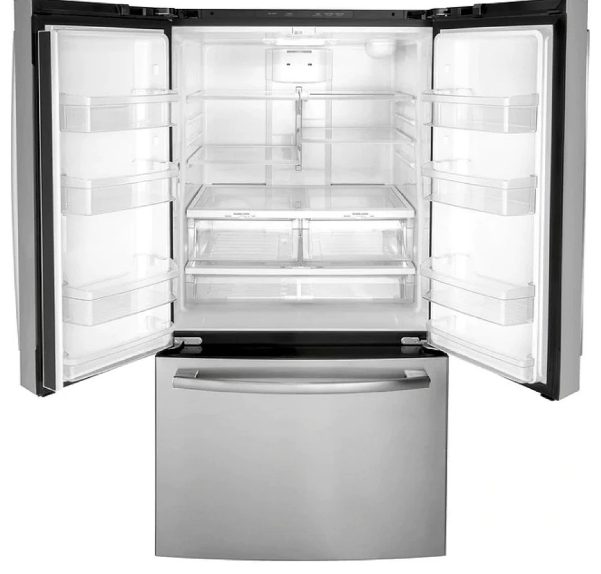 GE French Door Refrigerator 36" Width 27 cu ft Water Dispenser Interior, Ice Dispenser Freezer Located GNE27JYMFS - Image 2