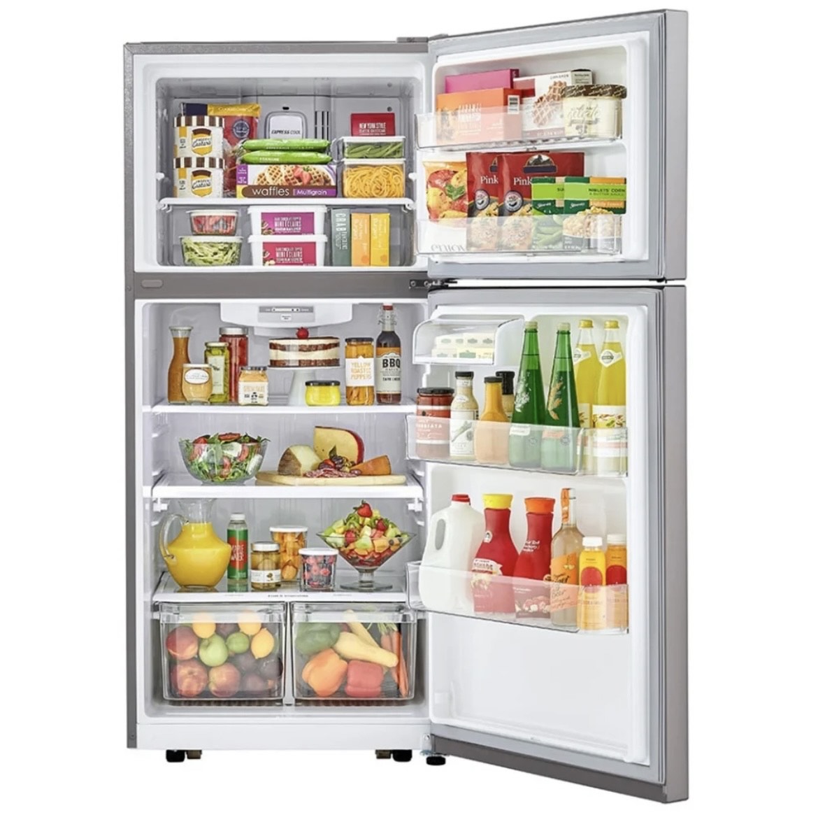 LG Top Freezer Refrigerator 30" Width 20.2 cu ft LTCS2002OS - Image 2