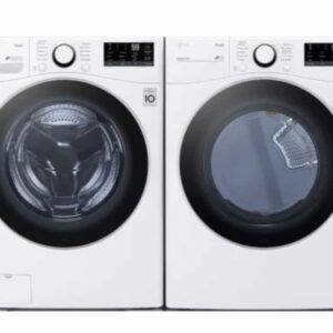 LG Front Load Stackable Washer and Dryer Set WM3600HWA/DLE3600W