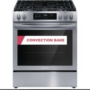 Frigidaire Gas Range 5.1 cu ft 30" Width Self Clean, Convection, FCFG3083AS