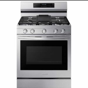 Samsung Gas Range 6 cu ft 30" Width, Self Clean, True Convection, Air Fry, NX60A6711SS