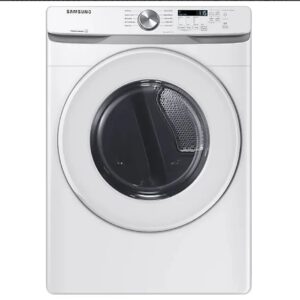 Samsung Electric Dryer 7.5 cu ft Stackable White DVE45T6005W 40% OFF
