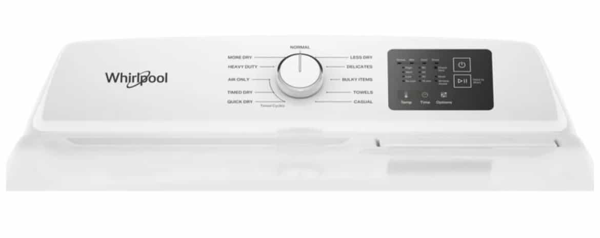 Whirlpool Electric Dryer 7 cu ft Vented White YWED4105SW - Image 3