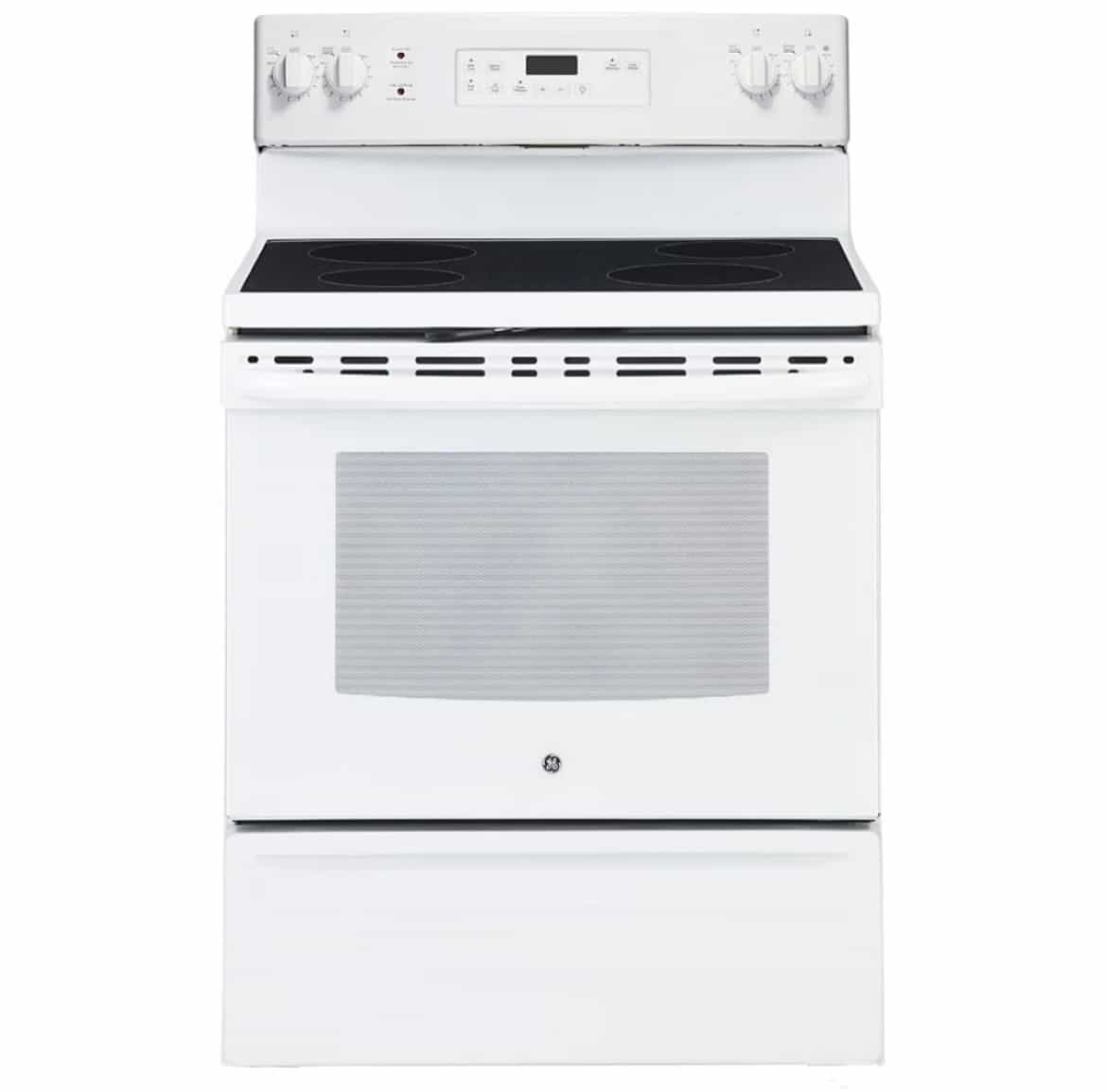 GE Electric Range 5 cu ft 30" Width White JCB630DKWW