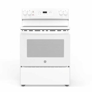 GE Electric Range 5 cu ft 30" width White colour JCB630DKWW