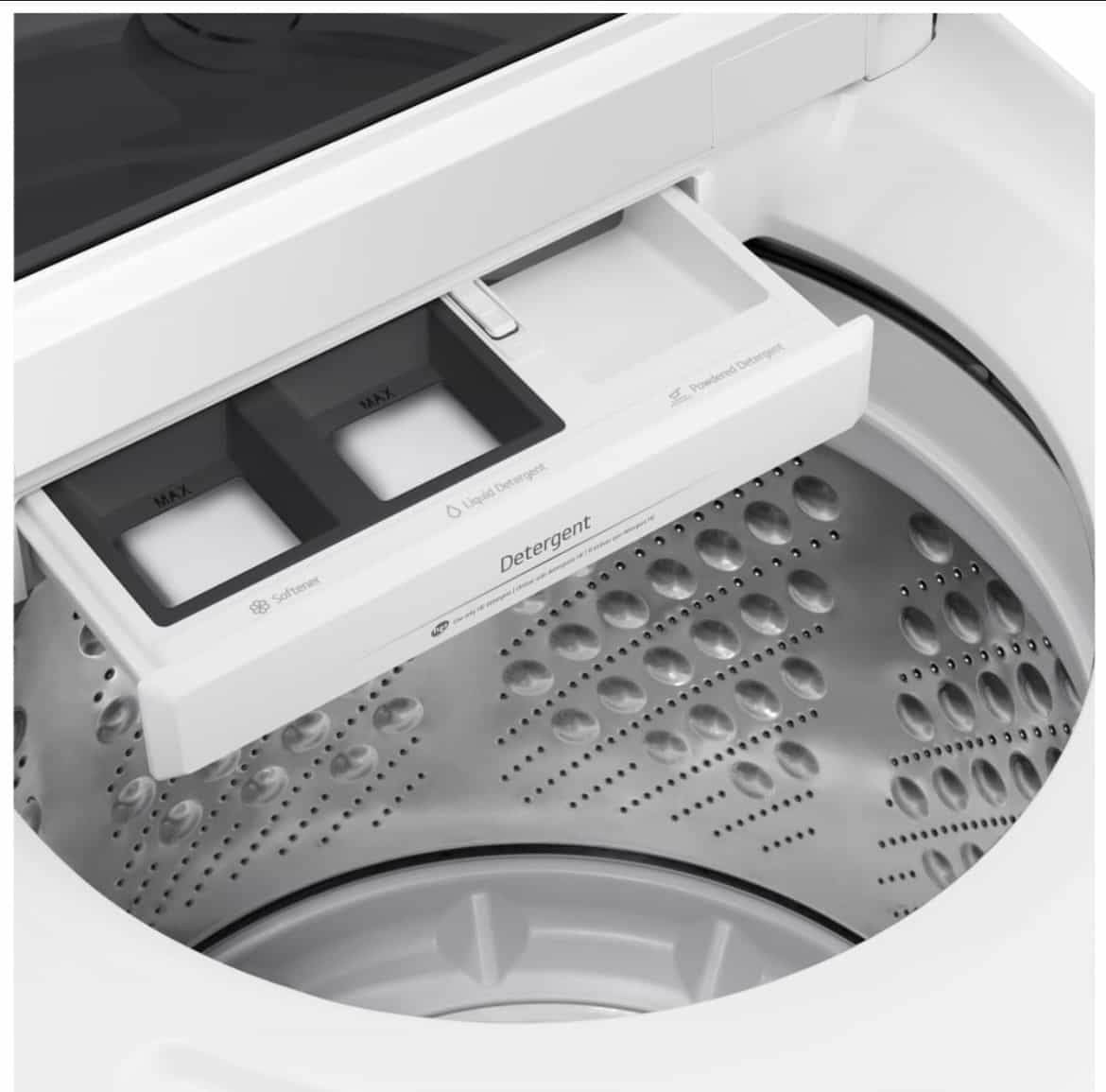 LG Top Load Washer 27" Width 5.8 cu ft Impeller, Wifi Enabled, White WT8200CW - Image 3