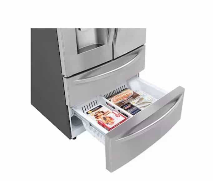 LG French Door Refrigerator 36" width 28 cu ft Water and Ice LMXS28626S - Image 4