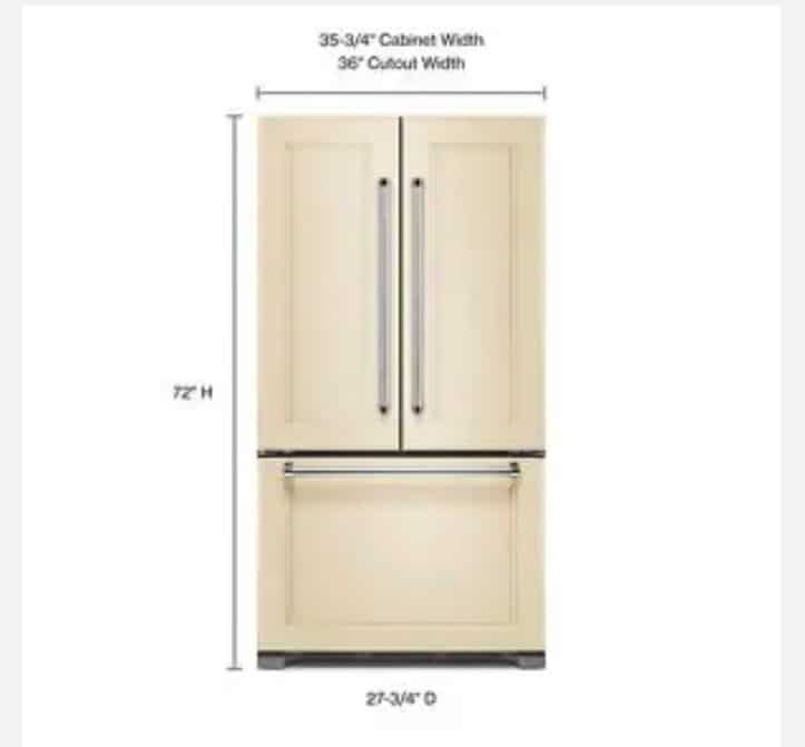 KitchenAid Panel Ready Counter Depth 36" Width 21.9 cu ft KRFC302EPA - Image 2