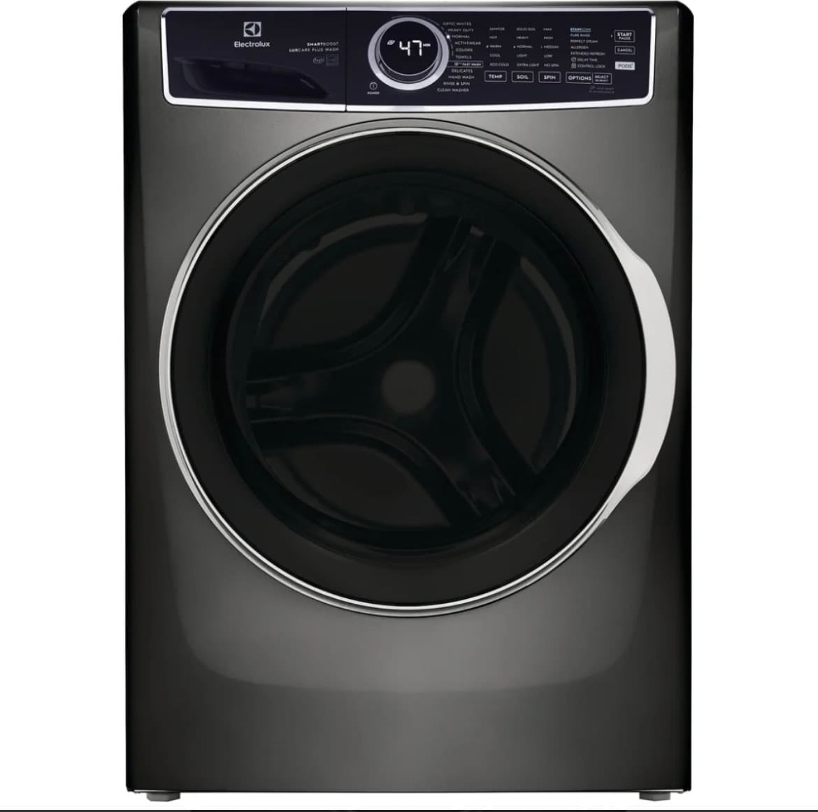 Electrolux Front Load Washer 27" Width 5.2 cu ft Titanium Colour