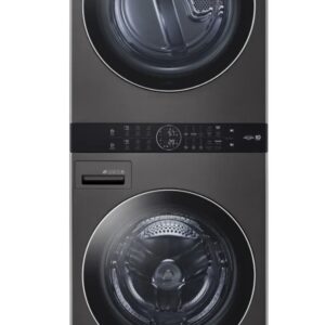 LG Laundry Center Gas Dryer Black Stainless Steel WKGX201HBA 