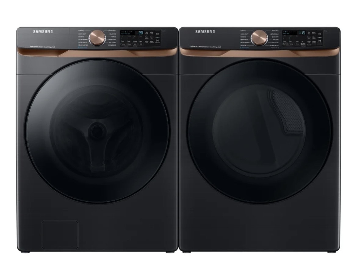 Samsung Stackable Washer and Dryer Set Front Load, WF50BG8300AVUS / DVE50BG8300VAC