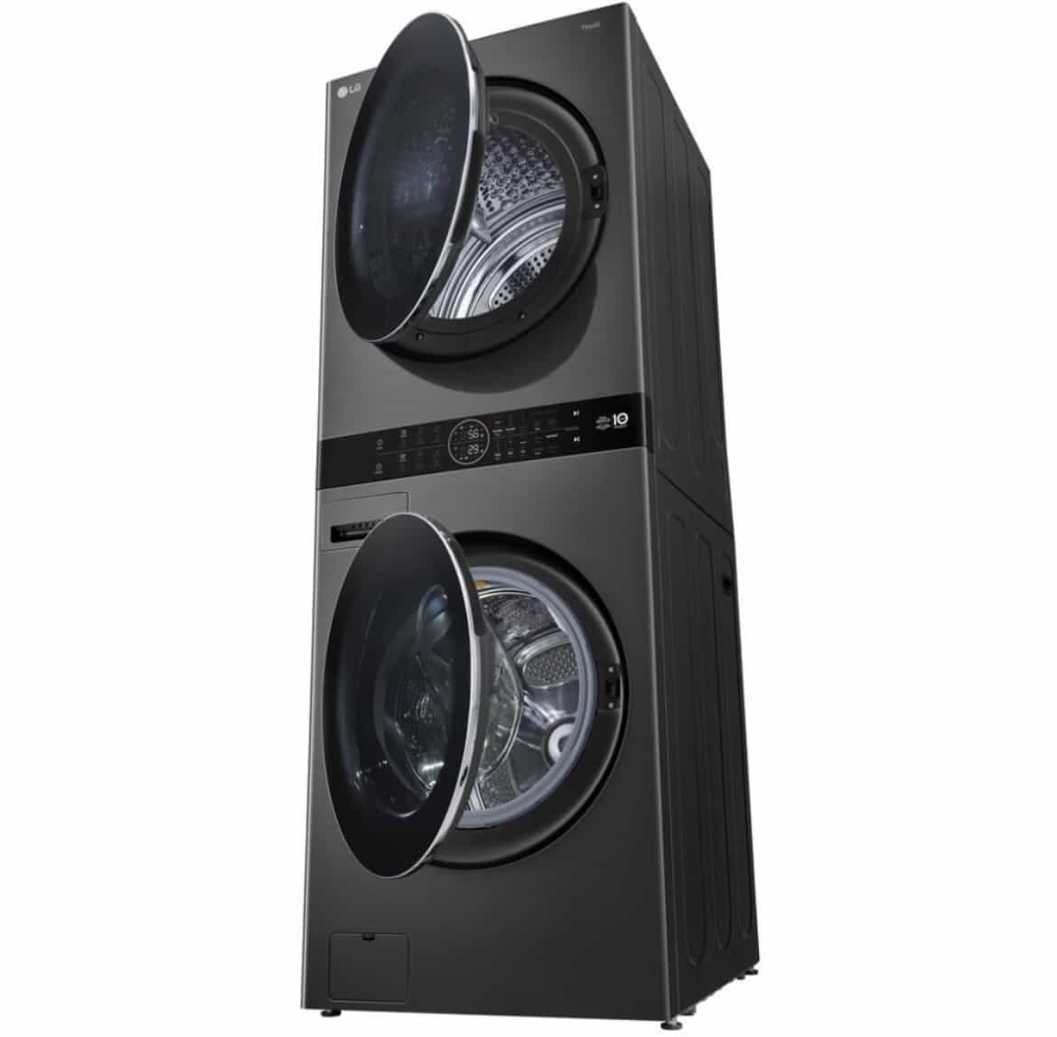 LG Laundry Center Ventless-Heat Pump, TurboWash 360 Black Stainless Steel Washtower WKHC252HBA - Image 4