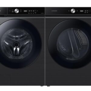 Samsung stackable washer and dryer set Black DVE53BB8700VAC/ WF53BB8700AV