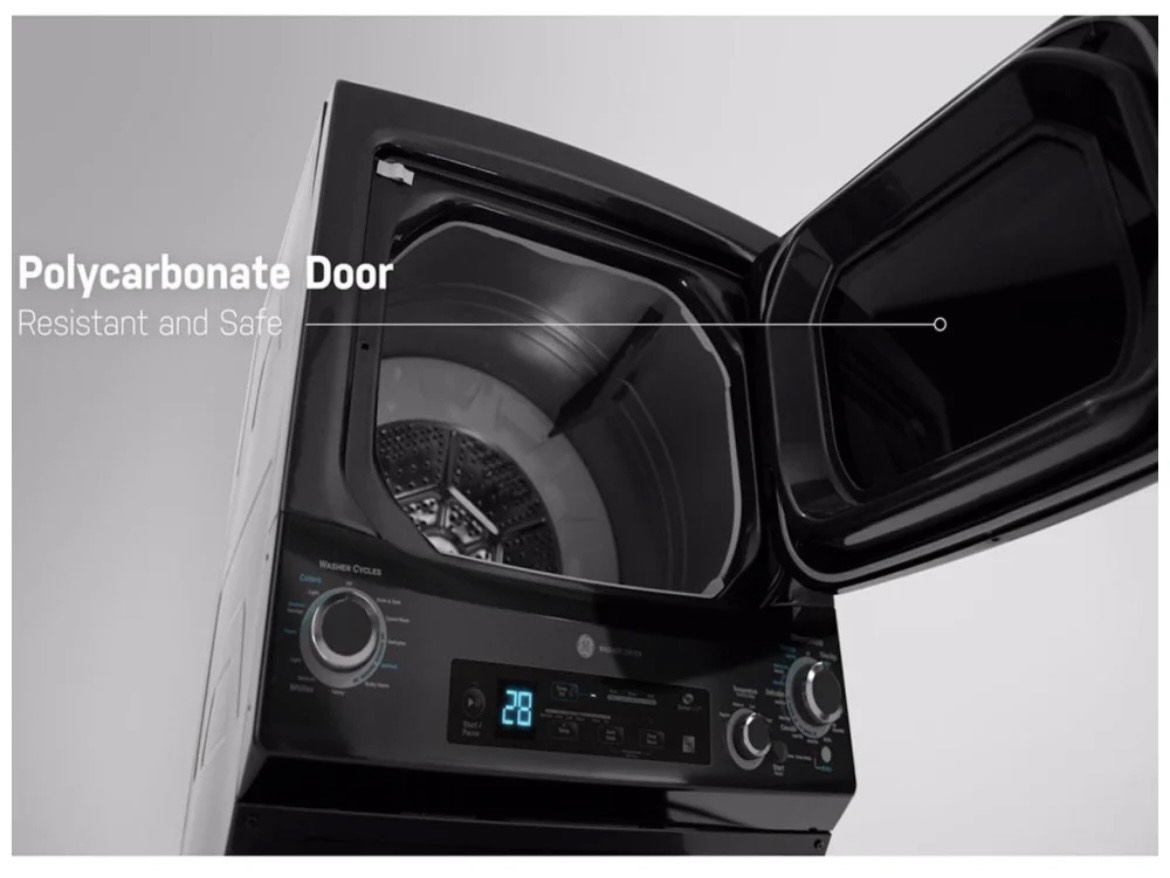 GE Laundry Center Electric Dryer 4.4 cu ft , Washer 5.9 cu ft Diamond Greg Colour GUD57EEMTDG - Image 2