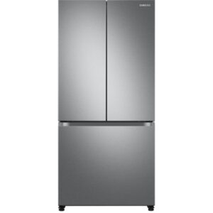 Samsung French Door Refrigerator 33" width 18 cu ft Counter Depth Ice dispenser freezer located RF18A5101SR