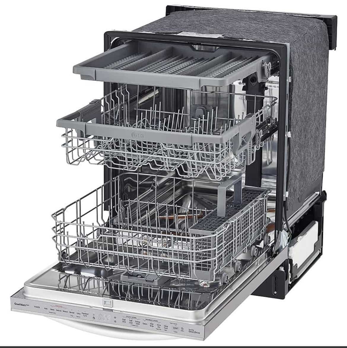 LG Dishwasher 24" Width 46 dB 3 Loading Racks Wifi enabled Stainless Steel LDTS5552S - Image 2