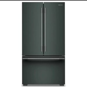 KitchenAid French Door Refrigerator 36" Width 24.3 cu ft Counter Depth. Water Dispenser Interior, Ice Freezer Located. Juniper Colour KRFC236SJP