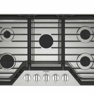Whirlpool Gas Cooktop 36" Width 5 burners Stainless Steel WCGK5036PS