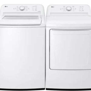 LG Top load and Washer Set 27" Width, Washer 4.8 cu ft Dryer 7.3 cu ft WT6105CW/DLE6100W