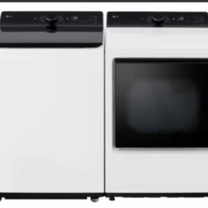 LG Top Load Washer and Dryer Set 27" width , washer 6.1 cu ft, dryer  7.3 cu ft WT8405CW/DLE8400WE