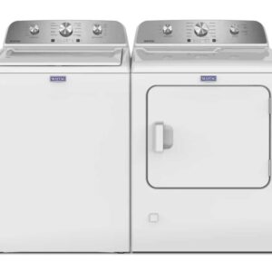 Maytag Top Load Washer and Dryer Set . Washer 27" Width 4.8 cu ft. Dryer 7.0 cu ft MTW4205SW/YMED4205SW