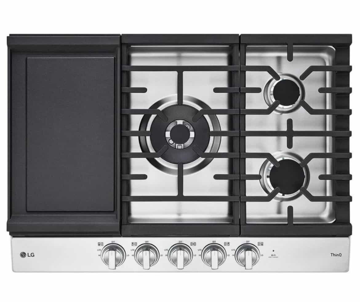 LG Gas Cooktop 30" Width Stainless Steel CBGJ3027S