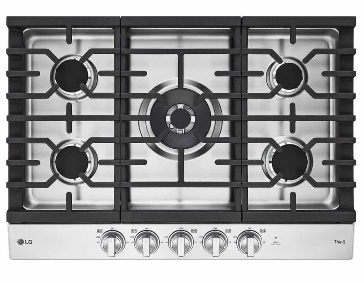 LG Gas Cooktop 30" Width Stainless Steel CBGJ3027S - Image 2