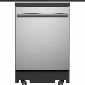 GE Portable Dishwasher 24" Width 54 db 2 Loading Racks GPT225SSLSS
