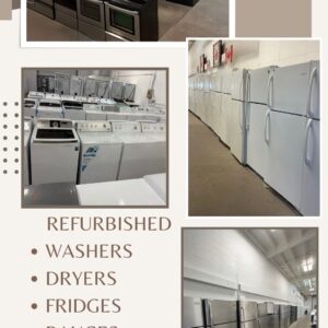 ALL REFURBISHED WASHERS! DRYERS! FRIDGES! STOVES! STARTING AT $299 IN STORE SPECIAL ONLY!