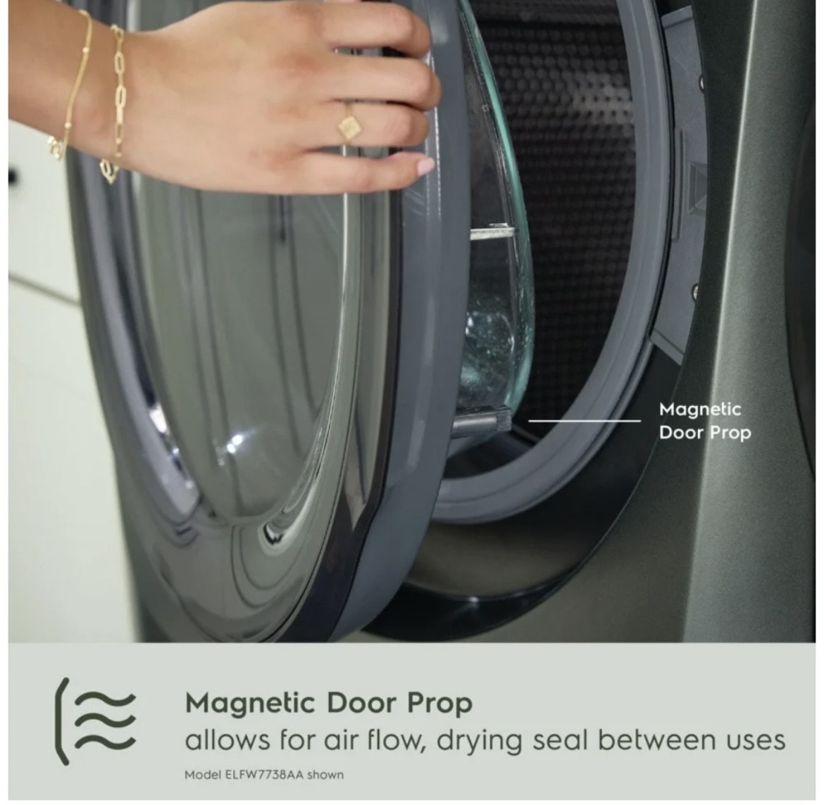 Electrolux Front Load Washer 5.2 cu ft Water Heater, Steam Clean, Alpine Green Colour ELFW7738AA - Image 4