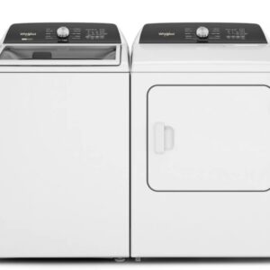 Whirlpool Top Load Washer and Dryer Set 2-in-1 Removable Agitator WTW5057LW/ YWED5050LW