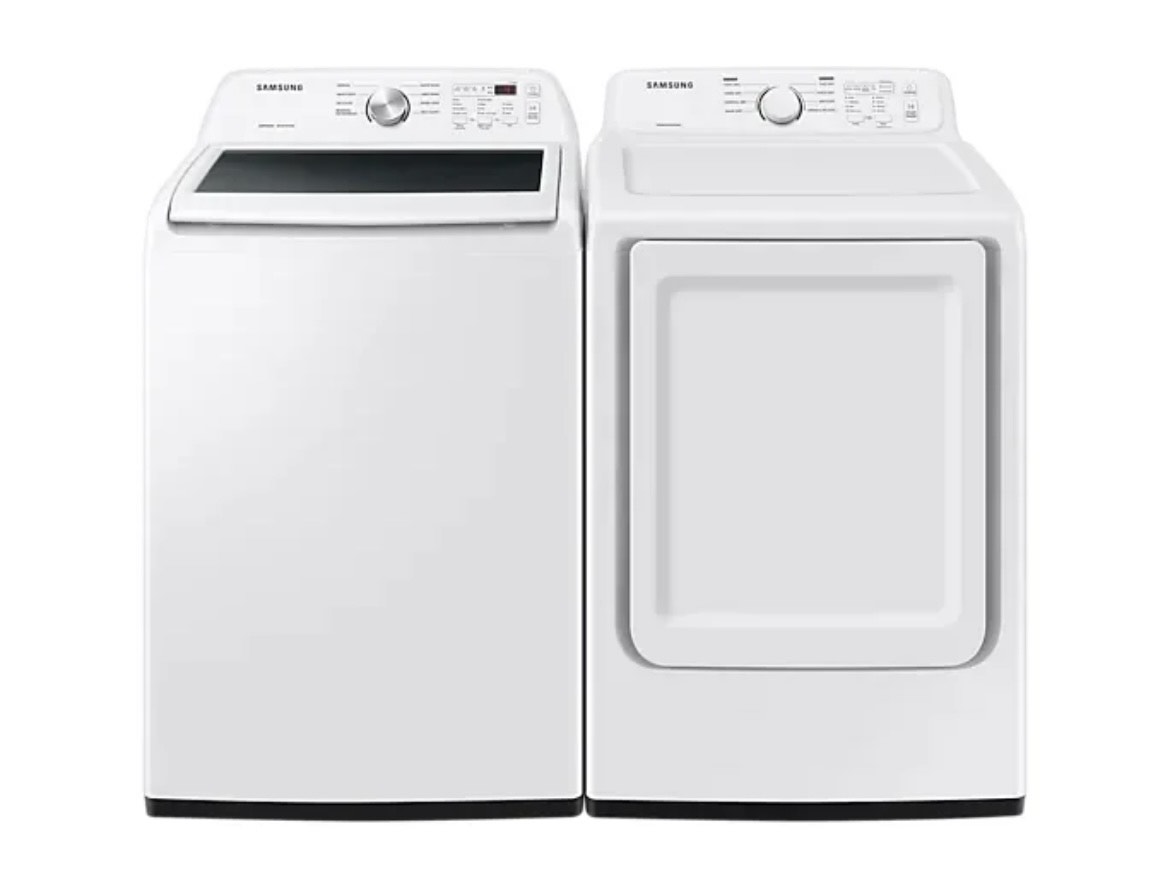 Samsung Top Washer and Dryer Set WA45T3200AW/ DVE45T3200W