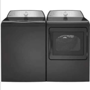 GE Washer and Dryer Combo 28" Width. Washer 5.8 cu ft PTW600BPRDG . Dryer 7.4 cu ft PTD60EBMRDG. Dimond Grey Colour