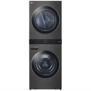 LG Laundry Center AI DD, Gas Dryer, TurboWash 360 Washtower, Black Stainless Steel WKGX201HBA