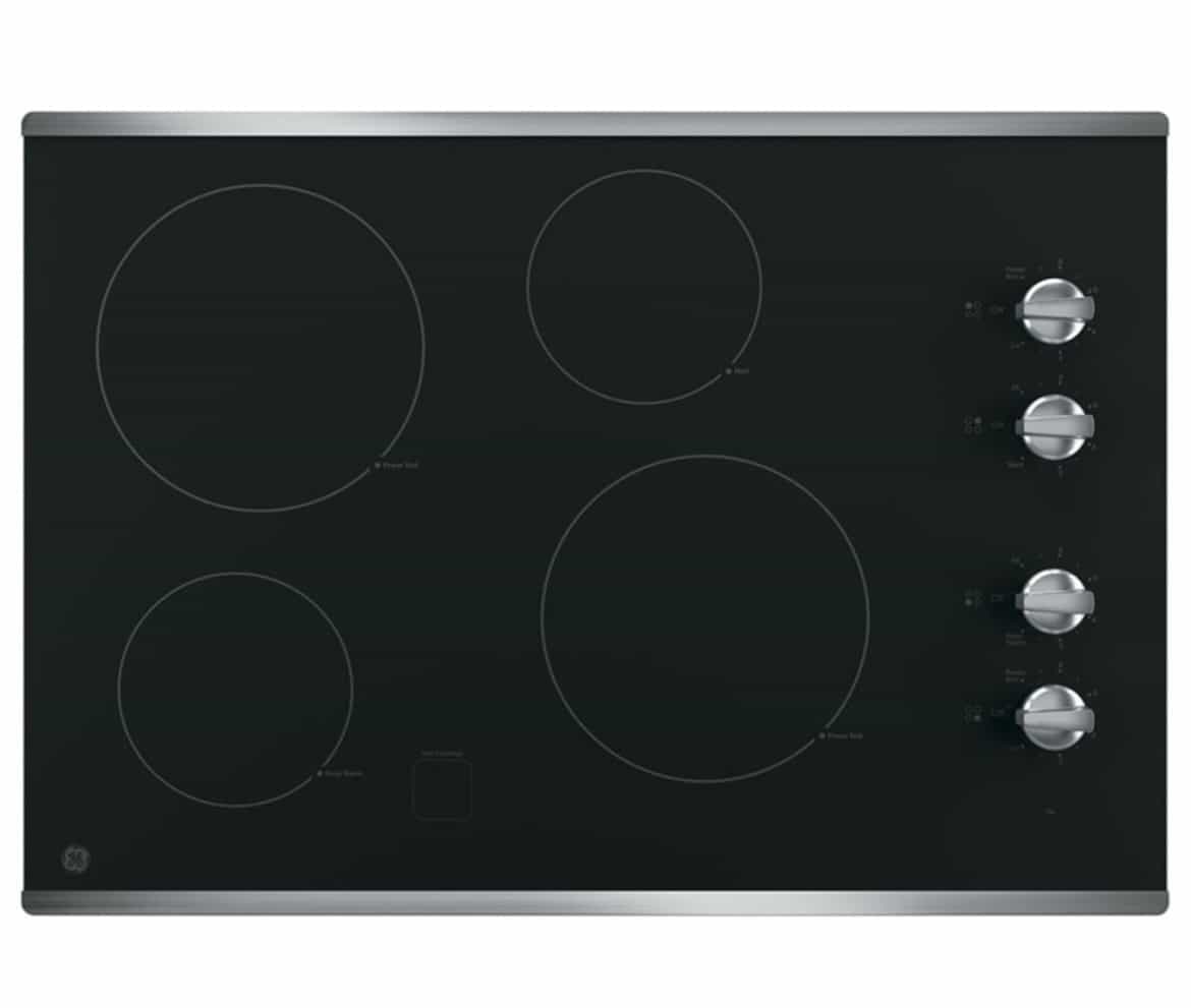 GE Electric Cooktop 30" Width Stainless Steel JP3030SWSS