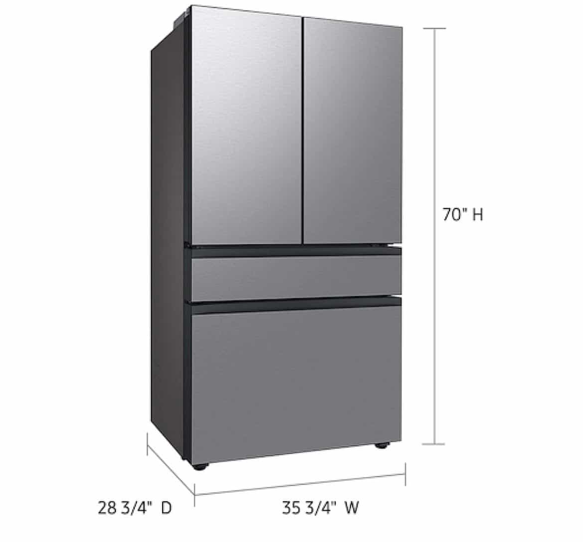 Samsung Bespoke Counter Depth French Door Refrigerator 36" Width 22.8 cu ft Water and Ice RF23BB8600QLAA - Image 2