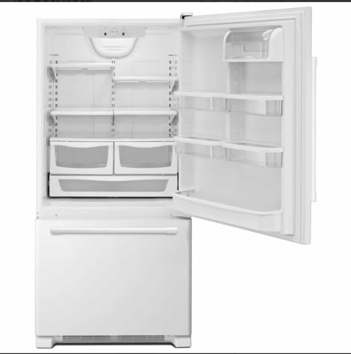 Maytag Bottom Freezer Refrigerator 30" Width 18.67 cu ft White MBB1957FEW - Image 2