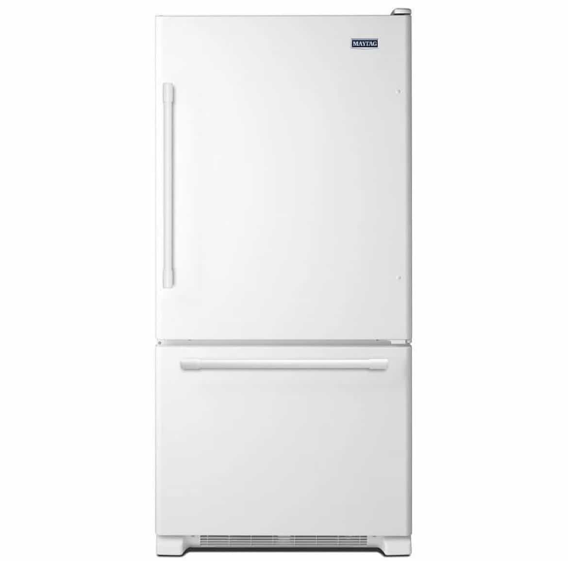Maytag Bottom Freezer Refrigerator 30" Width 18.67 cu ft White MBB1957FEW