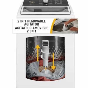 Whirlpool Top Load Washer 27" Width 5.5 cu ft 2-in-1 Removable Agitator WTW5057LW