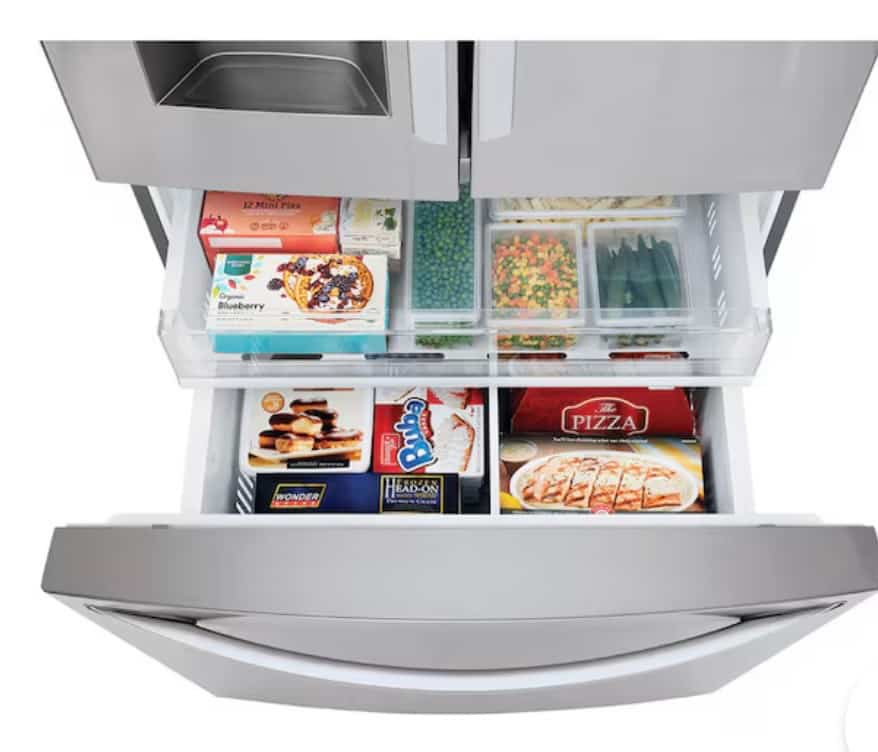 LG French Door Refrigerator 36" Width 27.7 cu ft Water and Ice LRFS28XBS - Image 2