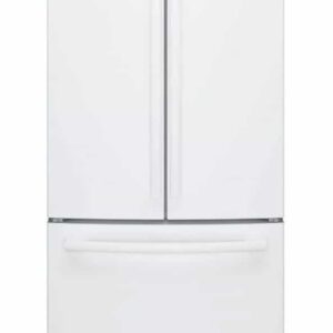 GE French Door Refrigerator 33" Width 18.6 cu ft Counter Depth Water and Ice White GWE19JGLWW